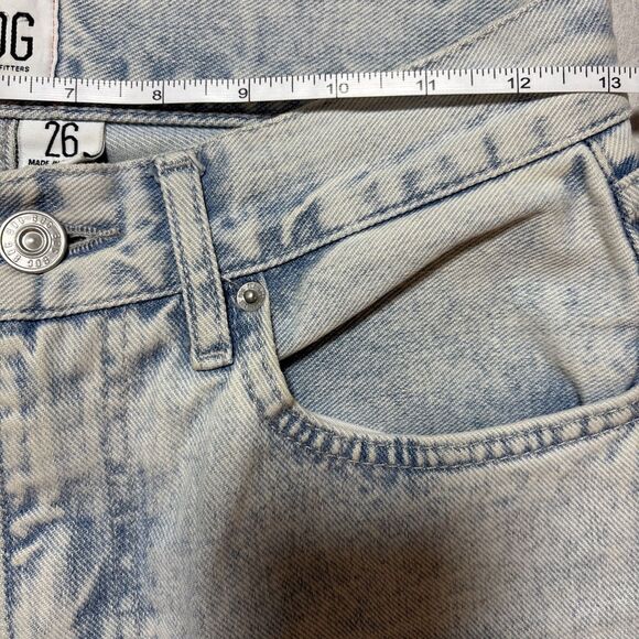 BDG High Rise Baggy Jeans Size 24 Heavy Denim Stone Wash Retro 90s Boyfriend - Picture 5 of 7